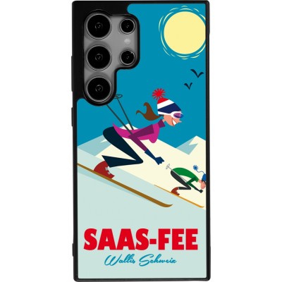 Samsung Galaxy S24 Ultra Case Hülle - Silikon schwarz Saas-Fee Ski Downhill