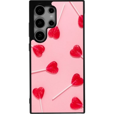 Samsung Galaxy S24 Ultra Case Hülle - Silikon schwarz Saint Valentines Day 26 Lollipop
