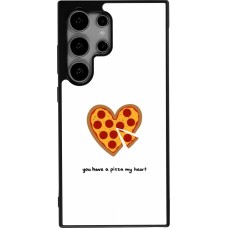 Coque Samsung Galaxy S24 Ultra - Silicone rigide noir Saint Valentines Day 26 You have my pizza heart