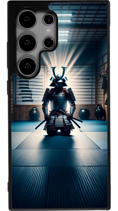 Coque Samsung Galaxy S24 Ultra - Silicone rigide noir Samouraï en prière