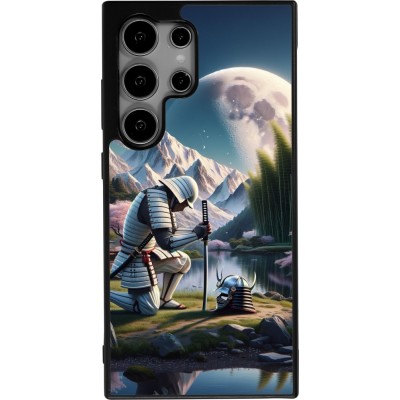 Samsung Galaxy S24 Ultra Case Hülle - Silikon schwarz Samurai Katana Mond