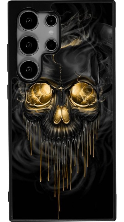 Samsung Galaxy S24 Ultra Case Hülle - Silikon schwarz Skull 02