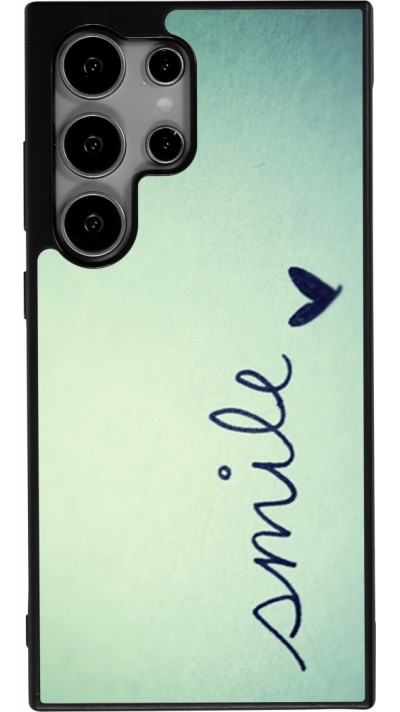 Samsung Galaxy S24 Ultra Case Hülle - Silikon schwarz Smile