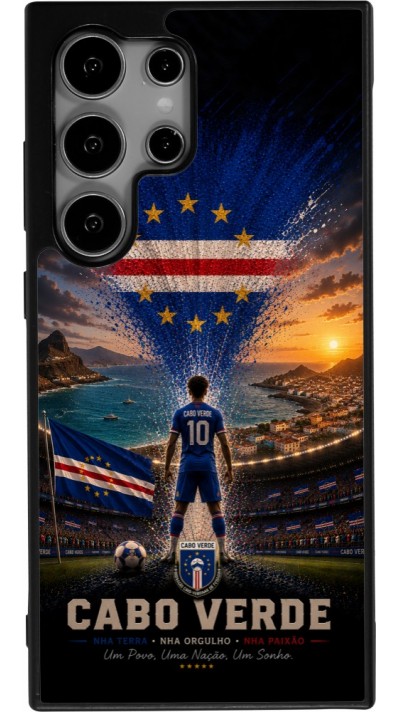 Coque Samsung Galaxy S24 Ultra - Silicone rigide noir Football Cap-Vert splash 2026