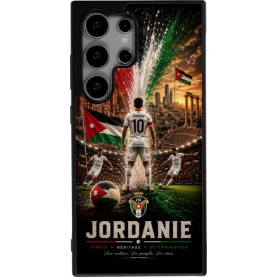 Samsung Galaxy S24 Ultra Case Hülle - Silikon schwarz Fussball Jordanien splash 2026