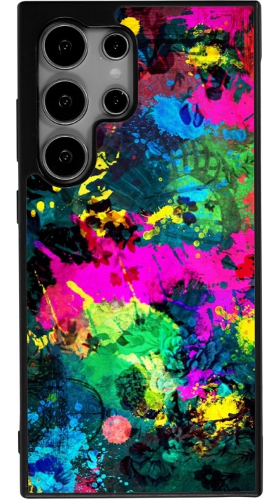 Coque Samsung Galaxy S24 Ultra - Silicone rigide noir Splash paint