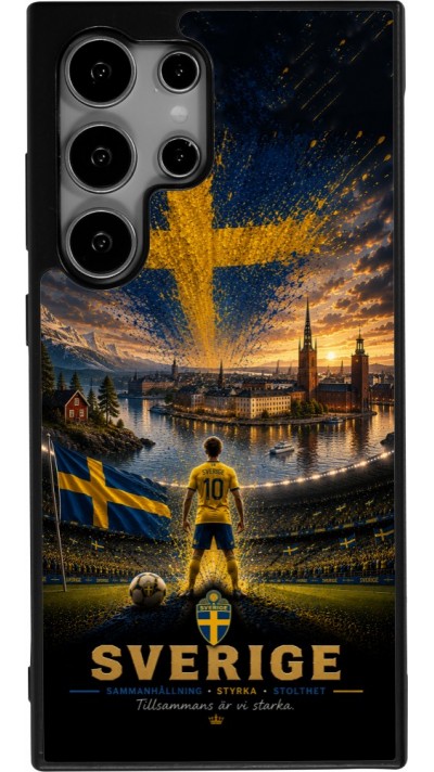 Coque Samsung Galaxy S24 Ultra - Silicone rigide noir Football Suède splash 2026