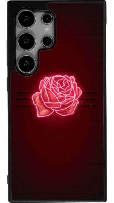 Coque Samsung Galaxy S24 Ultra - Silicone rigide noir Spring 23 neon rose
