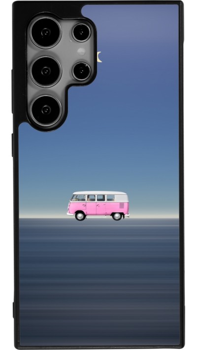 Coque Samsung Galaxy S24 Ultra - Silicone rigide noir Spring 23 pink bus
