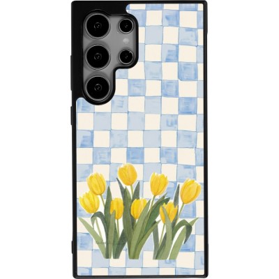 Samsung Galaxy S24 Ultra Case Hülle - Silikon schwarz Blue vichy tulips Spring 2026