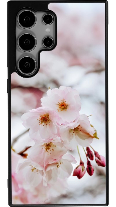 Coque Samsung Galaxy S24 Ultra - Silicone rigide noir Cherry tree 2026