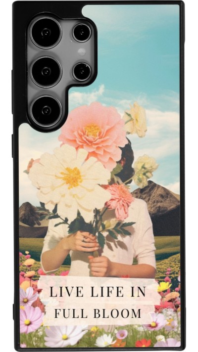 Coque Samsung Galaxy S24 Ultra - Silicone rigide noir Live life in full moon 2026