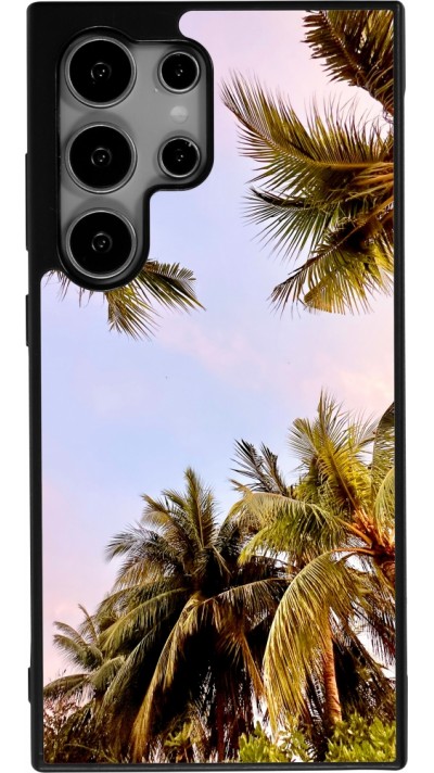 Coque Samsung Galaxy S24 Ultra - Silicone rigide noir Summer 2023 palm tree vibe
