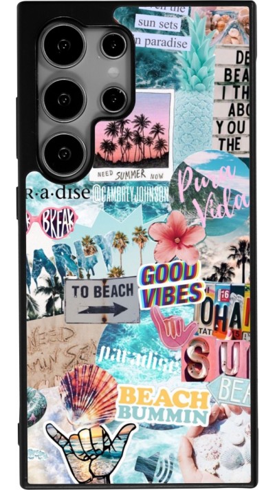 Coque Samsung Galaxy S24 Ultra - Silicone rigide noir Summer 20 collage