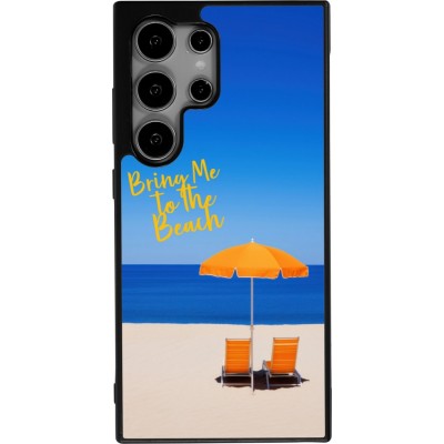 Samsung Galaxy S24 Ultra Case Hülle - Silikon schwarz Summer 2025 Bring me to the beach
