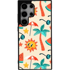 Samsung Galaxy S24 Ultra Case Hülle - Silikon schwarz Summer 2025 Pattern soleil