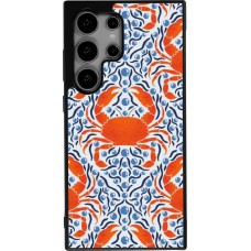 Coque Samsung Galaxy S24 Ultra - Silicone rigide noir Crabs and pearls Summer 2026