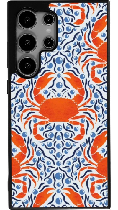Coque Samsung Galaxy S24 Ultra - Silicone rigide noir Crabs and pearls Summer 2026