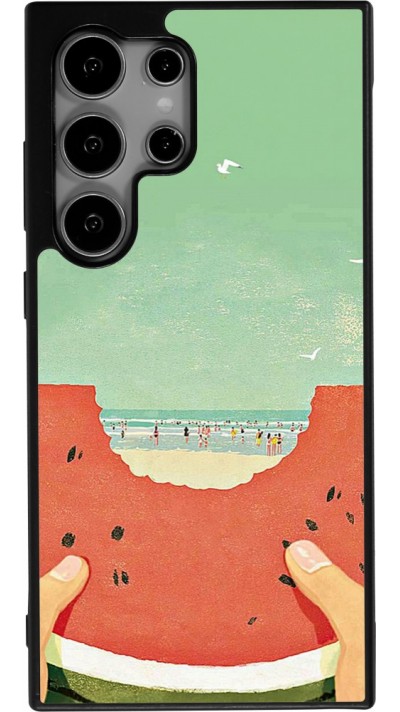 Coque Samsung Galaxy S24 Ultra - Silicone rigide noir Views through a watermelon Summer 2026