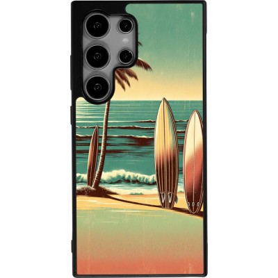 Samsung Galaxy S24 Ultra Case Hülle - Silikon schwarz Surf Paradise