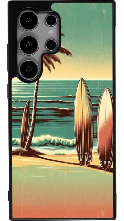 Coque Samsung Galaxy S24 Ultra - Silicone rigide noir Surf Paradise