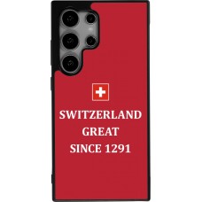 Coque Samsung Galaxy S24 Ultra - Silicone rigide noir Switzerland Great Since 1291