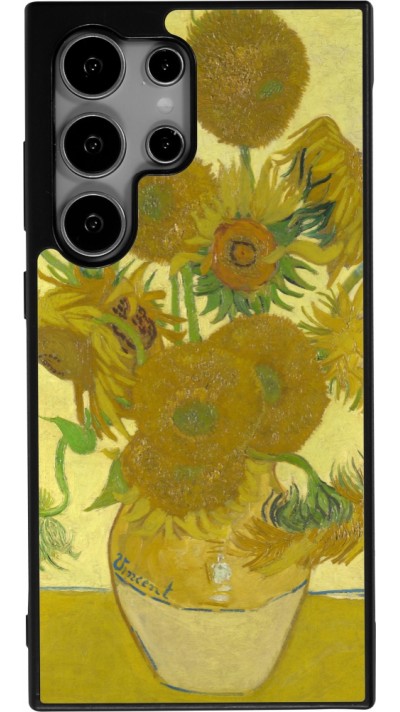 Coque Samsung Galaxy S24 Ultra - Silicone rigide noir Tableau art - Les Tournesols - Van Gogh