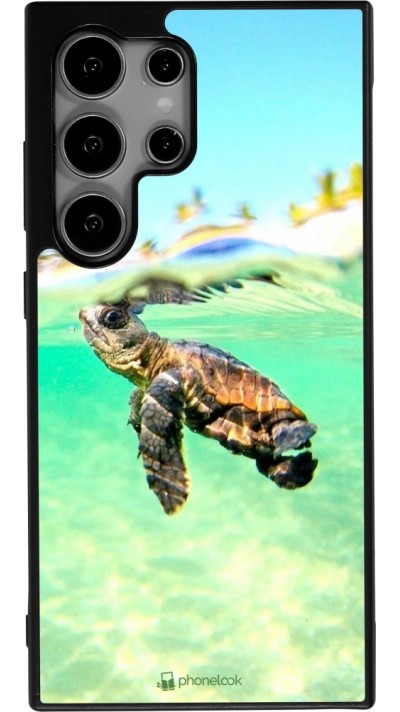 Coque Samsung Galaxy S24 Ultra - Silicone rigide noir Turtle Underwater