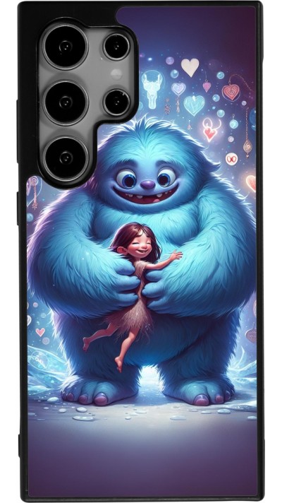 Samsung Galaxy S24 Ultra Case Hülle - Silikon schwarz Valentin 2024 Flauschige Liebe