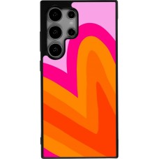 Samsung Galaxy S24 Ultra Case Hülle - Silikon schwarz Valentine 2024 heart gradient