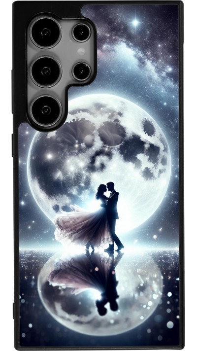 Coque Samsung Galaxy S24 Ultra - Silicone rigide noir Valentine 2024 Love under the moon