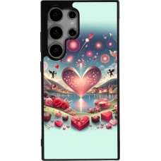 Coque Samsung Galaxy S24 Ultra - Silicone rigide noir Valentine 2025 Chic