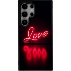 Samsung Galaxy S24 Ultra Case Hülle - Silikon schwarz Valentine 2025 Neon Liebe