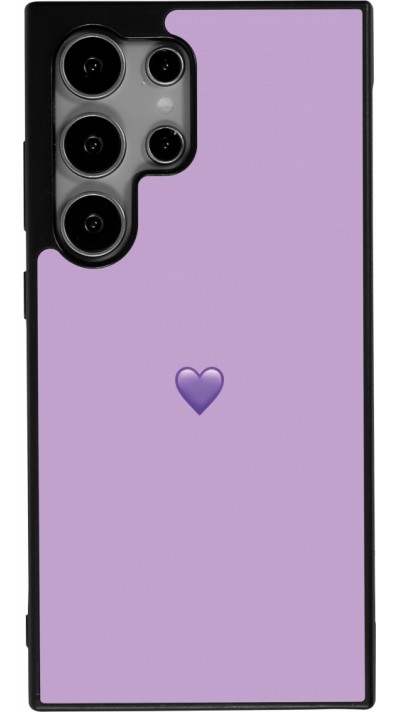 Samsung Galaxy S24 Ultra Case Hülle - Silikon schwarz Valentine 2023 purpule single heart