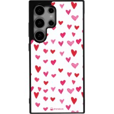 Coque Samsung Galaxy S24 Ultra - Silicone rigide noir Valentine 2022 Many pink hearts
