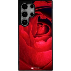 Samsung Galaxy S24 Ultra Case Hülle - Silikon schwarz Valentine 2022 Rose