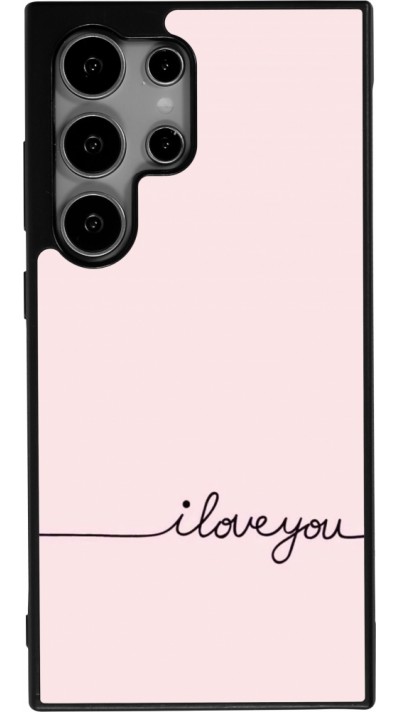 Samsung Galaxy S24 Ultra Case Hülle - Silikon schwarz Valentine 2023 i love you writing
