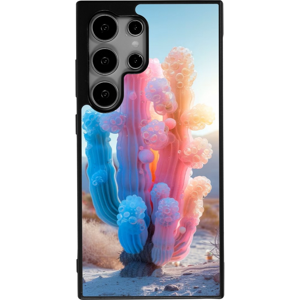 Samsung Galaxy S24 Ultra Case Hülle - Silikon schwarz Artificial vegetation 2025