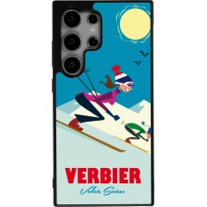 Samsung Galaxy S24 Ultra Case Hülle - Silikon schwarz Verbier Ski Downhill