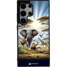 Samsung Galaxy S24 Ultra Case Hülle - Silikon schwarz Afrikanisches Wildleben