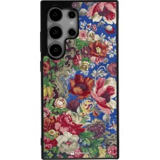 Coque Samsung Galaxy S24 Ultra - Silicone rigide noir Vintage Art Flowers