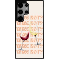 Coque Samsung Galaxy S24 Ultra - Silicone rigide noir Wine not