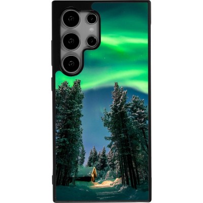 Coque Samsung Galaxy S24 Ultra - Silicone rigide noir Winter 22 Northern Lights