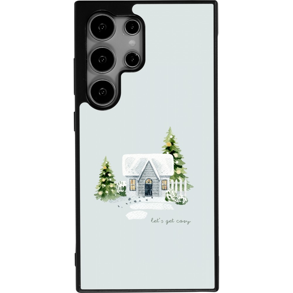 Coque Samsung Galaxy S24 Ultra - Silicone rigide noir Winter 25 Cosy House