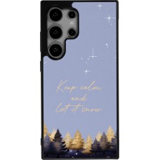 Coque Samsung Galaxy S24 Ultra - Silicone rigide noir Winter 25 Winter illustration of trees
