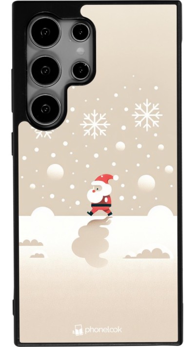 Coque Samsung Galaxy S24 Ultra - Silicone rigide noir Noël 2023 Minimalist Santa