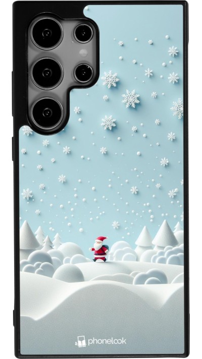 Coque Samsung Galaxy S24 Ultra - Silicone rigide noir Noël 2023 Petit Père Flocon