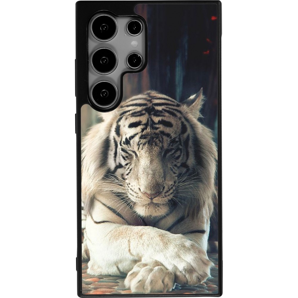 Samsung Galaxy S24 Ultra Case Hülle - Silikon schwarz Zen Tiger
