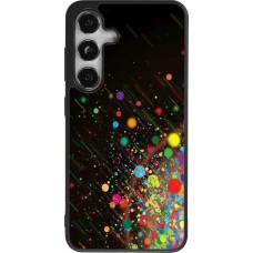 Samsung Galaxy S25 Case Hülle - Silikon schwarz Abstract Bubble Lines