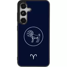 Coque Samsung Galaxy S25 - Silicone rigide noir Astrologie Bélier